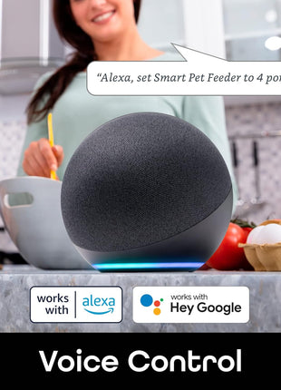 Geeni 7L Automatic Cat & Dog Feeder with Smart Pet Camera, Timer & Voice | Wi-Fi control, 1080p HD video, schedule feedings, voice messages, works with Alexa & Google Home
