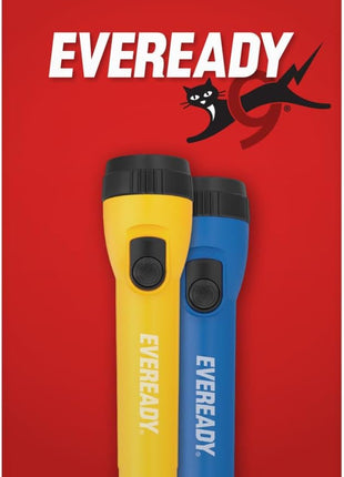 EVEREADY LED Flashlights (4-Pack), Bright Flashlights for Emergencies and Camping Gear, Flash Light with AA Batteries Included, Blue/Yellow (4-Pack)
