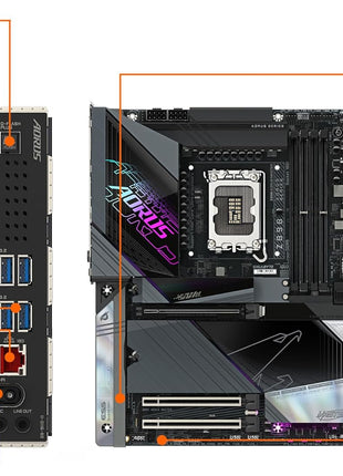 GIGABYTE Z890 AORUS Master Intel Core Ultra (Series 2) LGA 1851 Motherboard, ATX, DDR5, 5X M.2, PCIe 5.0, Thunderbolt 4, WIFI7, 10GbE LAN, EZ-Latch