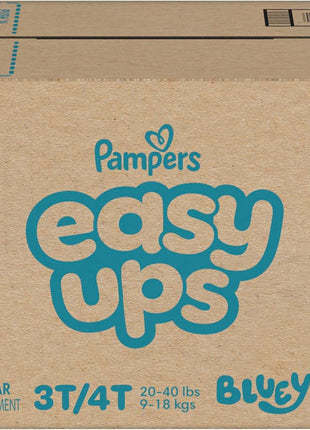Pampers Training Pants - Easy Ups Boys & Girls Bluey - Size 3T-4T, 124 Count, Children's Potty Underwear (Packaging May Vary)