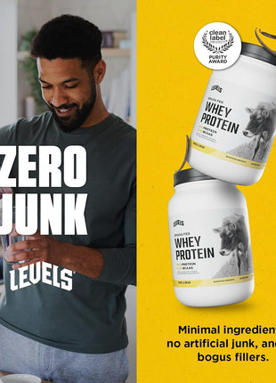 Levels Whey Protein Powder, No Artificial Ingredients, Vanilla Bean, 2LB | 24G of Protein, 5.4G BCAAs, Clean Ingredients, Hormone Free Dairy, No Fillers, No Added Sugar, No Junk