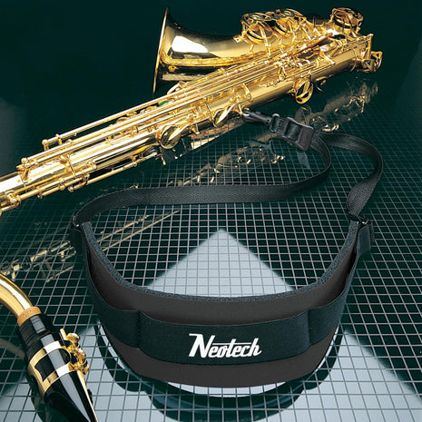 Neotech Saxophone Swivel Hook Neck Strap Soft Sax Padded for Alto Tenor Baritone Soprano? (Regular, Black) - Made in USA
