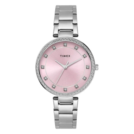 TIMEX Pink Round Dial Analog Women's Watch - TWEL18731