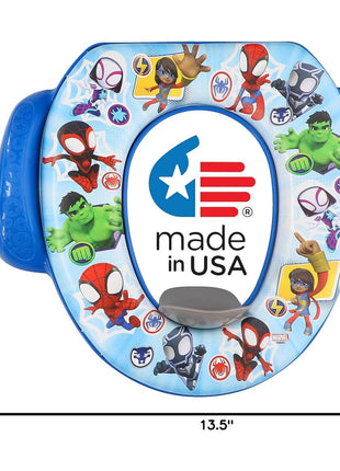 Spidey and His Amazing Friends "Team Up" Soft Potty Seat and Potty Training Seat - Soft Cushion, Baby Potty Training, Safe, Easy to Clean