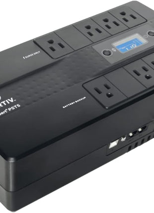 Liebert PST5 UPS - 850VA/500W 120V, LCD Monitoring Screen, Standby Power, 8 Outlets, USB Charging, 3 Year Warranty, Uninterruptible Power Supply, Battery Backup with Surge Protection (PST5-850MT120)