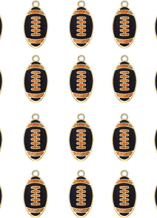 20PCS Sports Charms Enamel Basketball Baseball Pendant Charms for Jewelry Making Rhinestone Ball Game Softball Charms for Necklace Bracelet Earrings DIY Crafts