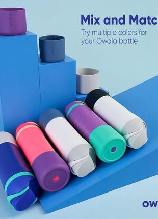 Owala Silicone Water Bottle Boot, Anti-Slip Protective Sleeve for Water Bottle, Protects FreeSip, Twist, and Flip Stainless Steel Water Bottles, 24 Oz, Black