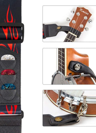 Kmise Concert Size Banjolele, 23'' Sapele 4 Strings Portable Mini Banjo Ukulele, With Gig Bag, Tuner, Banjos Strap, Strings, Piezo Pickup, Picks, Ruler, Wrench, Bridge Beginner Kit for Professionals