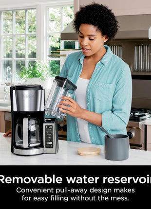 Ninja Fresh Brew Coffee Maker, 12 Cup Glass Carafe, Stainless Steel, CE251
