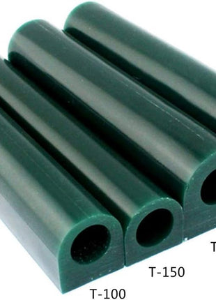Jewelry Ring Tool Green Wax Tube for Making Rings Mold - Round With Centred Hole/Hard/Solid Carving Blank Large Flat Side (T200)