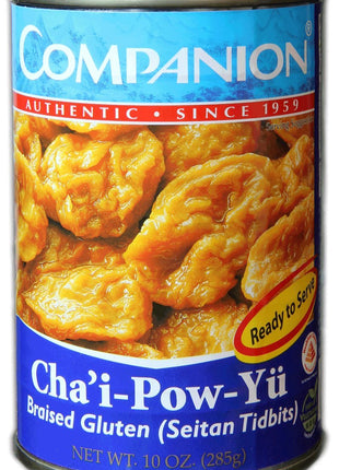 Companion - Braised Gluten Seitan Tidbits, 10 oz. Can (Pack of 6)
