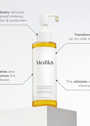Medik8 Double Cleanse Skincare Set, Lipid-Balance Cleansing Oil & Surface Radiance AHA/BHA Face Cleanser, Daily Makeup Removing & Exfoliating Facial Cleansing Routine- 2 pc