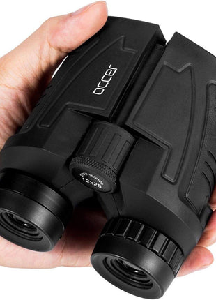 Occer 12x25 Compact Binoculars for Adults and Kids | High Powered, Easy Focus, Large Eyepiece for Bird Watching, Cruise Ship, Outdoor Hunting, Travel, Sightseeing