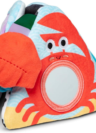 Melissa & Doug Ocean Tummy Time Triangle Infant Baby Toy, Soft Sensory Toy with Textures, Mirror, for Newborns to Ages 6 Months