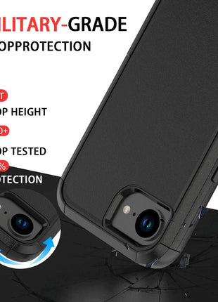 Diverbox for iPhone 16e Case & iPhone 17e Case [Compatible with MagSafe] [Shockproof] [Dropproof] [with Screen Protector ] Heavy Duty Protection Phone Cover (Black)