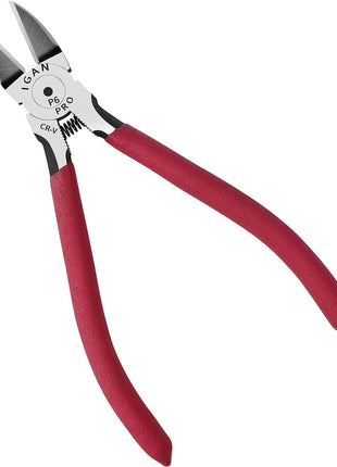 IGAN-P6 6-inch Ultra Sharp & Powerful Side Cutter Clippers with Longer Flush Cutting Edge, Ideal Wire Snips for Crafting, Floral, Electrical & Any Clean Cut Needs