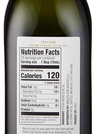 Amazon Fresh, Italian Extra Virgin Olive Oil, 16.9 Fl Oz