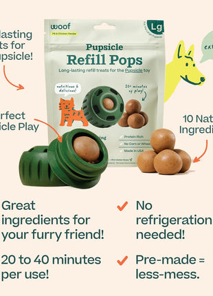 Woof Pupsicle Pops - Premade Long Lasting Dog Pupsicle Pop Treats