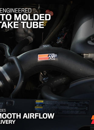 K&N Cold Air Intake System: High-Flow Air Filter, Increase Performance & Towing: Compatible with 1994-2004 Chervolet/GMC Silverado 1500,2500,3500, Sierra 1500, 57-3021-1
