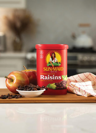 Sun Maid California Sun Dried Raisins   13 oz Resealable Canister   Dried Fruit Snack for Lunches, Back to School Snacks, and Natural Sweeteners