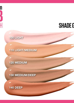 Maybelline Dream Fresh Skin Hydrating BB cream, 8-in-1 Skin Perfecting Beauty Balm with Broad Spectrum SPF 30, Sheer Tint Coverage, Oil-Free, Light/Medium, 1 Fl Oz