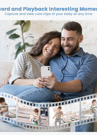 ieGeek 2K Split-Screen Baby Monitor, 5inch Audio Baby Monitor with 2 Cameras, WiFi Smartphone Video Dual Camera, Night Vision, Motion & Cry Detection, Two Way Talk Temper &Humidity Sensor