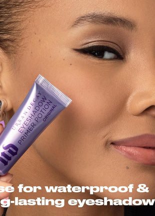 Urban Decay Shimmer Eyeshadow Primer Potion Sin - Champagne Shimmer Eye Primer for Crease-Resistant & Long-Lasting Eye Makeup, Smooths & Preps Eyelid Base, For Vibrant Color, All Skin Tones, Vegan
