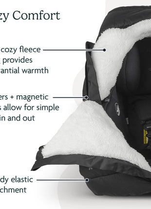 UPPAbaby CozyGanoosh for Aria and Mesa Infant Car Seat Carriers/Ultra-Plush, Weather-Proof/Charcoal