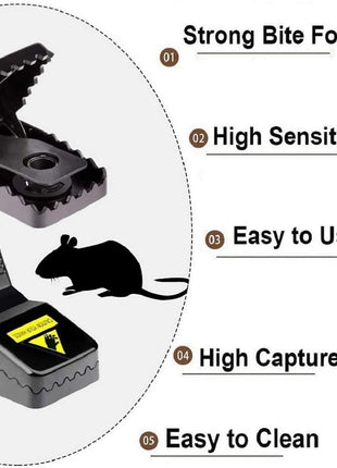 Feeke Mouse Traps, Mice Traps for House, Small Mice Trap Indoor Quick Effective Sanitary Safe Mousetrap Catcher for Family and Pet - 6 Pack, (M01-6Pack)