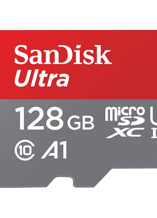 SanDisk 128GB Ultra microSDXC UHS-I Memory Card with Adapter - Up to 140MB/s, C10, U1, Full HD, A1, MicroSD Card - SDSQUAB-128G-GN6MA [New Version]