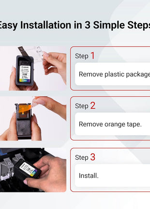 Canon PG-275 / CL-276 Genuine Ink Value Pack (2 Cartridges), Compatible with TS3520/3522/4722/3720/3722, TR4720