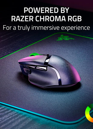 Razer Basilisk V3 X HyperSpeed Customizable Wireless Gaming Mouse: Mechanical Switches Gen-2-5G Advanced 18K Optical Sensor - Chroma RGB - 9 Programmable Controls - 285 Hr Battery - Classic Black