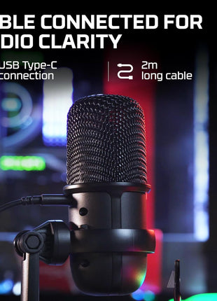 HyperX SoloCast? USB Condenser Gaming Microphone, for PC, PS4, PS5 and Mac, Tap-to-Mute Sensor, Cardioid Polar Pattern, great for Streaming, Podcasts, Twitch, YouTube, Discord,Black