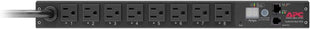 APC Rack PDU, Switched, 1U, 15A, 100/120V, [8] 5-15, Power Distribution Unit Included, Aluminum, Rubber