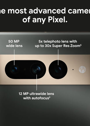 Google Pixel 7 Pro - 5G Android Phone - Unlocked Smartphone with Telephoto/Wide Angle Lens, and 24-Hour Battery - 128GB - Obsidian