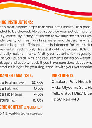 Good 'n' Fun Triple Flavor Wings Chews for All Dogs, 12 Ounces, Treat Your Dog to Long-Lasting Chews Made from Chicken, Pork Hide and Beef Hide