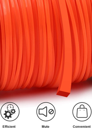 String Trimmer Line, Square Orange Heavy Duty Weed Eater String, Premium Nylon Universal 0.095 inch x 1.7LB, 330Foot