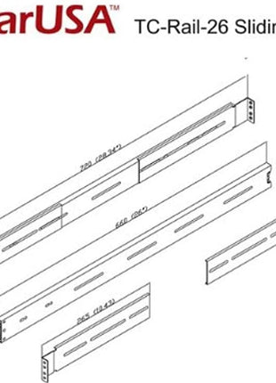 26 Inch Sliding Rail Kit for Most Rackmount Chassis