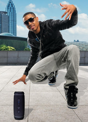 Morpheus 360 Bluetooth Speakers, Built-in Microphone, 12W Loud, Deep Bass, Outdoor Speakers Bluetooth, 10 Hour Play Time, 360 Surround Sound, IPX6 Water Resistant - BT5850BLK