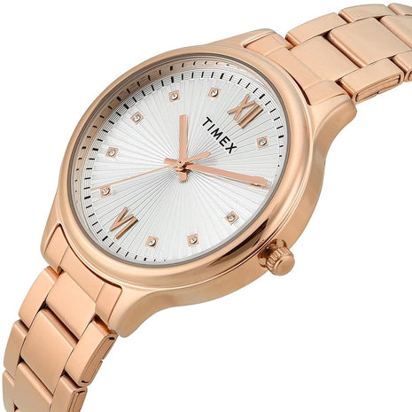TIMEX Trendline Silver Round Dial Analog Women's Watch - TWTL12116