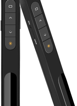 Wireless Presenter, Hyperlink Volume Control Presentation Clicker RF 2.4GHz USB PowerPoint Clicker Presentation Remote Control Pointer Slide Advancer (Black)