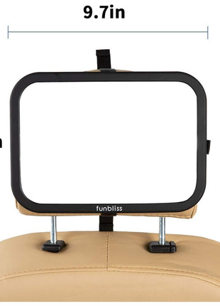 Baby Car Mirror Backseat, Black | Most Stable, Premium Matte Finish, Ultra High Definition PMMA Material, Secure and Shatterproof