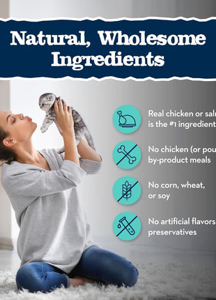 Blue Buffalo Baby Blue Natural Kitten Wet Cat Food Paté Variety Pack, Healthy Growth Formula with DHA, High-Protein & Grain-Free, Chicken and Salmon Recipes, 3-oz Cans (6 Count, 3 of Each) (Pack of 4)