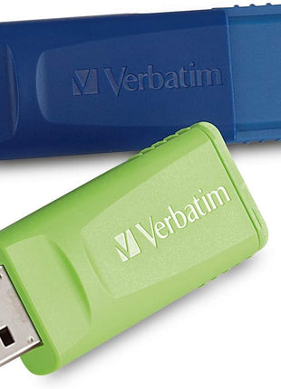 Verbatim 16GB Store 'n' Go USB Flash Drive - PC / Mac Compatible - 2pk - Blue, Green