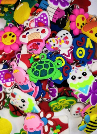 Rubber Loom Band Charm, Silicone Bracelet Charms,Loom Rubber Bands Charms,Bracelet Pendant, 105pcs