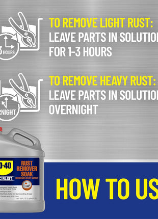 WD-40 Specialist Rust Remover Soak, One Gallon