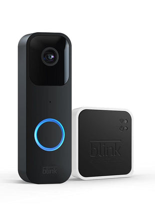 Blink Video Doorbell + Sync Module 2 — Two-way audio, HD video, two-year battery life, motion detection, chime app alerts, Works with Alexa (Black)