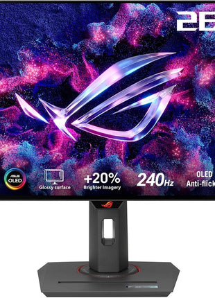 ASUS ROG XG27AQDMG 27 Inch 1440p 240Hz Glossy OLED Gaming Monitor | Custom Heatsink, Anti-Flicker, Uniform Brightness, 0.03ms, G-SYNC Compatible, 99% DCI-P3, for PS5 and Xbox