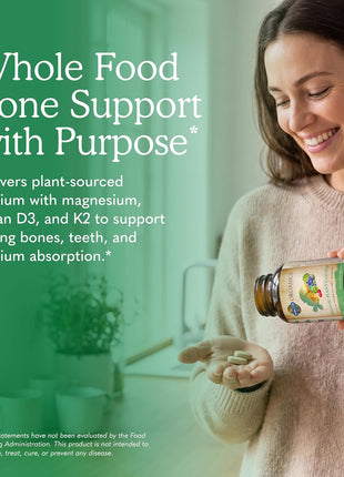 Garden of Life Organics Plant Calcium Supplement, 180ct | Magnesium & Vitamin D3 K2, Made from Whole Foods, Gluten-Free