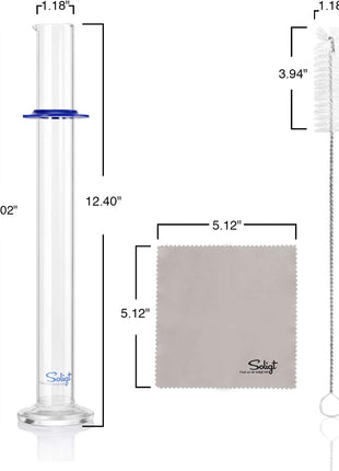 SOLIGT Triple Scale Hydrometer and Glass Test Jar for Wine, Beer, Mead & Cider   ABV, Brix and Gravity Test Kit